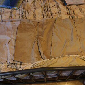 3 shorts 36 champion ,claiborne, IZOD saltwater, kaki and beige